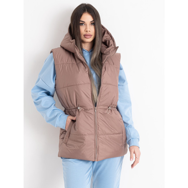 0075-4 мокко жіноча жилетка (5'TH AVENUE, синтепон, 3 од. розміри норма: 42. 44. 46)