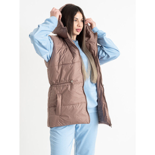 0075-4 мокко жіноча жилетка (5'TH AVENUE, синтепон, 3 од. розміри норма: 42. 44. 46)