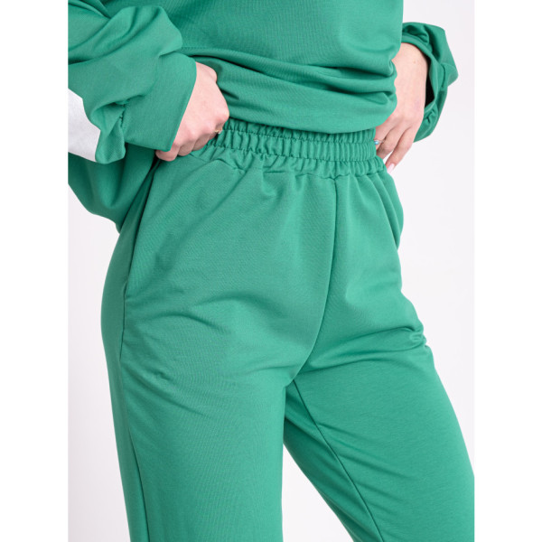 0540-7 зелений жіночий спортивний костюм (5'TH AVENUE, турецька двонитка, 3 од. розміри норма: 42. 44. 46)