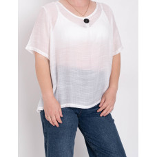 0202-10 * біла жіноча футболка (коттон 65%, поліестер 35%, 8 од. розміри батал: XL-4XL, повторюються) видача наступного дня