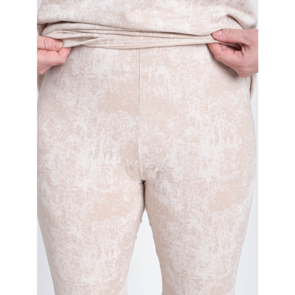 0241-2 жіночий бежевий костюм-двійка (футболка + велосипедки) (5'TH AVENUE, 3 од. розміри напівбатал: 48. 50. 52)