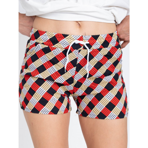 6610-3 червоні жіночі шорти (5 од. розміри на бирці: L. L. L. L. L, маломіря)