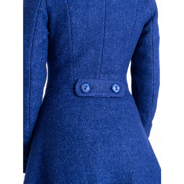 90080-2 синє жіноче драпове пальто (3 од. розміри норма: 42. 44. 46)