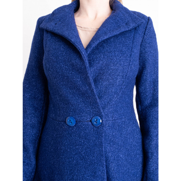 90080-2 синє жіноче драпове пальто (3 од. розміри норма: 42. 44. 46)