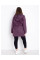0777-24 фіолетовий жіночий кардиган (вовна альпаки, з капюшоном, 1 од. універсальний розмір батал: 56-60)