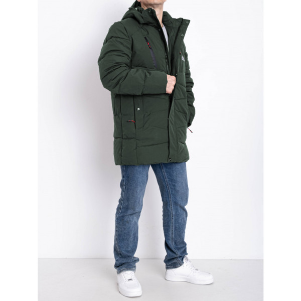 0014-7 зелена чоловіча тепла куртка (5 од., розміри норма: 50. 52. 54. 56. 58)