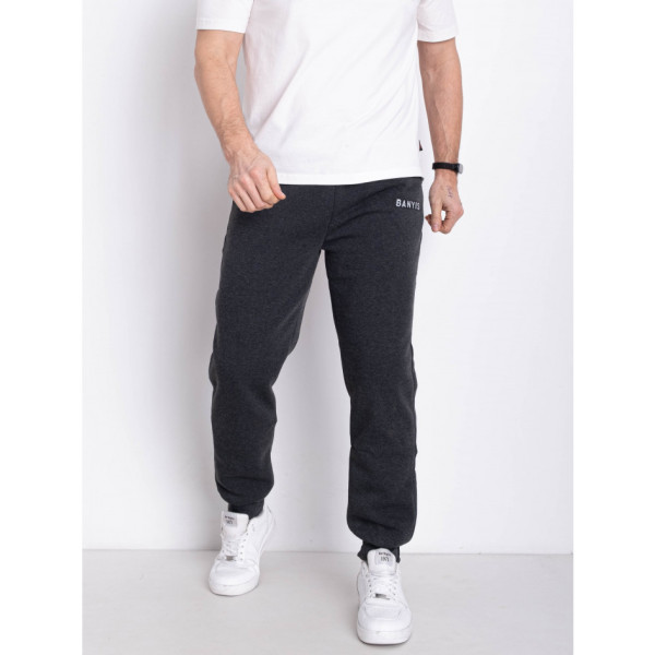9996-6 сірі чоловічі спортивні штани (AOLONG. технітка на флісі, не кашлатиться, 5 од., розміри норма: XL. 2XL. 3XL. 4XL. 5XL)