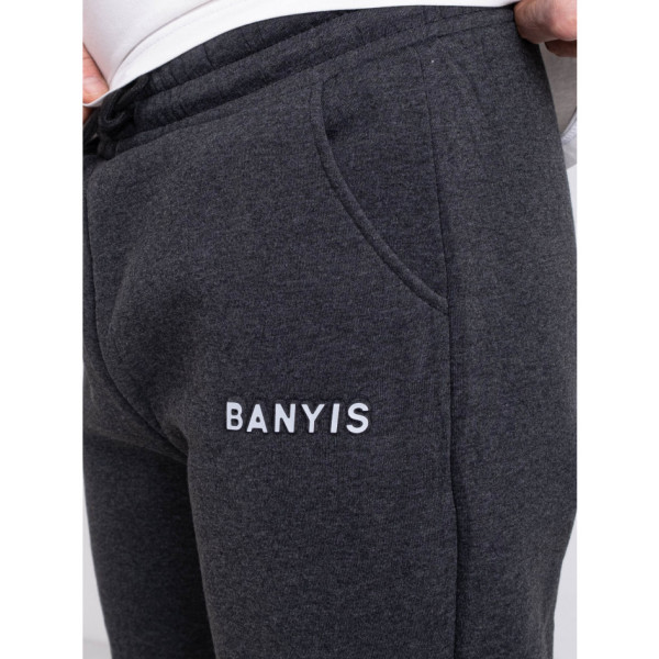 9996-6 сірі чоловічі спортивні штани (AOLONG. технітка на флісі, не кашлатиться, 5 од., розміри норма: XL. 2XL. 3XL. 4XL. 5XL)