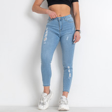 9819-5 блакитні жіночі джинси (5 од. розміри норма: 25. 26. 27. 28. 30)