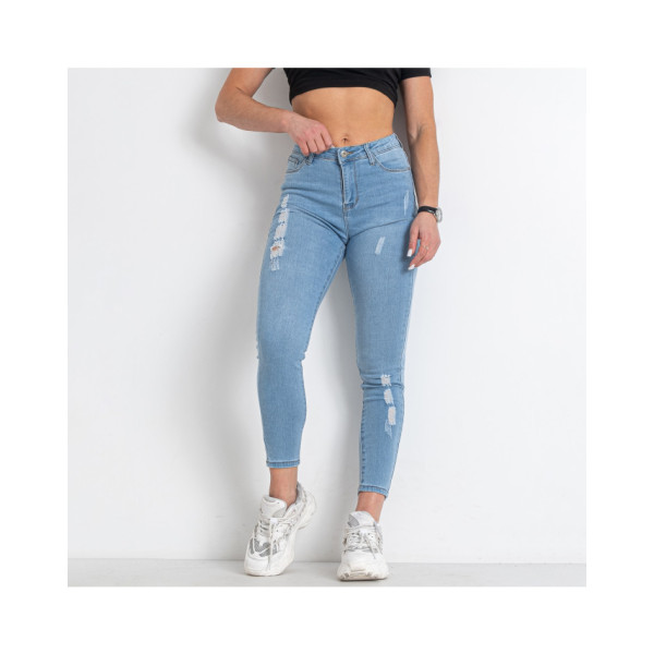 9819-5 блакитні жіночі джинси (5 од. розміри норма: 25. 26. 27. 28. 30)