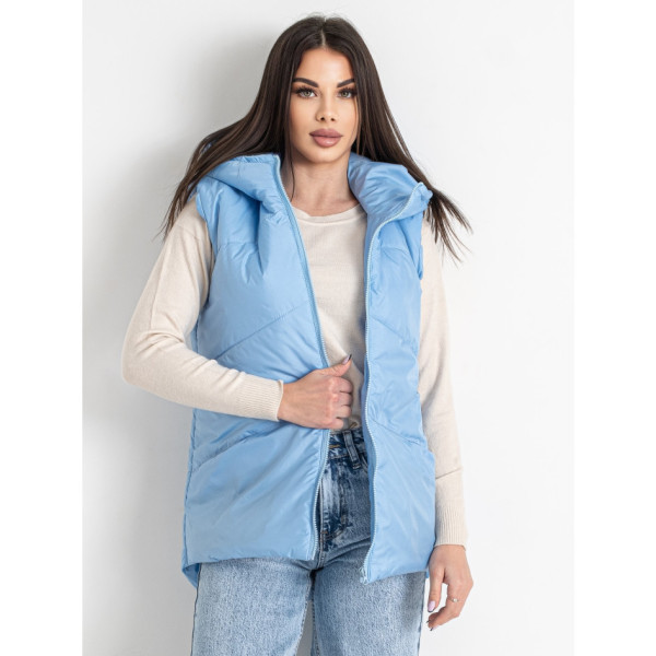 0084-41 блакитна жіноча жилетка (5'TH AVENUE, синтепон, 3 од. розміри норма: 42. 44. 46)