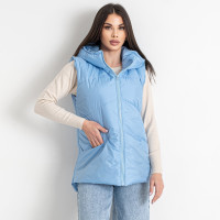 0084-41 блакитна жіноча жилетка (5'TH AVENUE, синтепон, 3 од. розміри норма: 42. 44. 46)