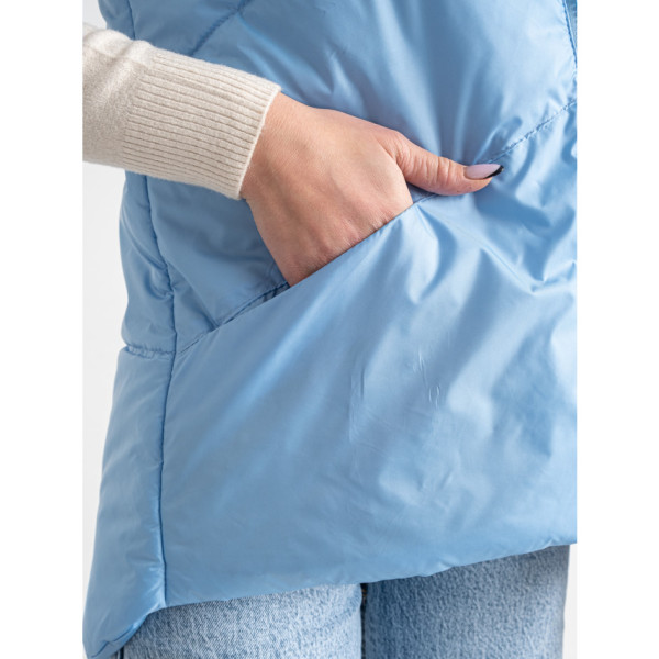 0084-41 блакитна жіноча жилетка (5'TH AVENUE, синтепон, 3 од. розміри норма: 42. 44. 46)