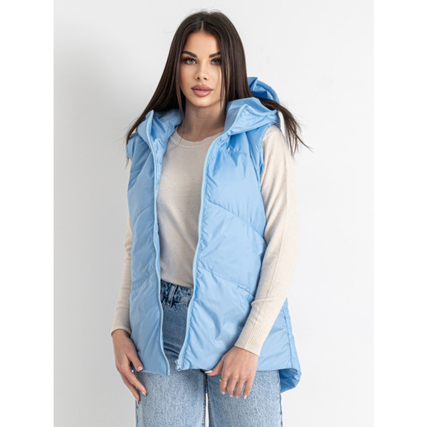 0084-41 блакитна жіноча жилетка (5'TH AVENUE, синтепон, 3 од. розміри норма: 42. 44. 46)