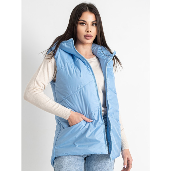 0084-41 блакитна жіноча жилетка (5'TH AVENUE, синтепон, 3 од. розміри норма: 42. 44. 46)