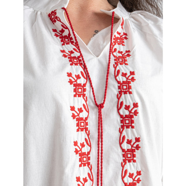 7410-10 # белая женская вышиванка (хлопок 100%, 5 ед. размеры норма: S. M. L. XL. 2XL) выдача на следующий день