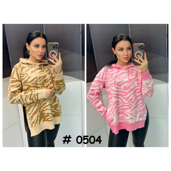 0504* мікс кольорів жіночий светр (6 од., розміри норма-напівбатал: M-XL універсальний) видача наступного дня