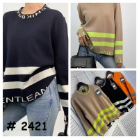 2421* мікс кольорів жіночий светр (6 од., розміри норма-напівбатал: M-XL універсальний) видача наступного дня