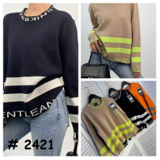 2421* мікс кольорів жіночий светр (6 од., розміри норма-напівбатал: M-XL універсальний) видача наступного дня