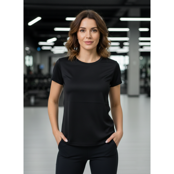 8900-1 чорна жіноча футболка (турецький бавовна, 4 од., розміри норма: S. M. L. XL)