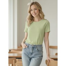 1800-9 світло-зелена жіноча футболка (YOLA, турецький бавовна, 5 од. розміри норма: S. M. L. XL. 2XL)