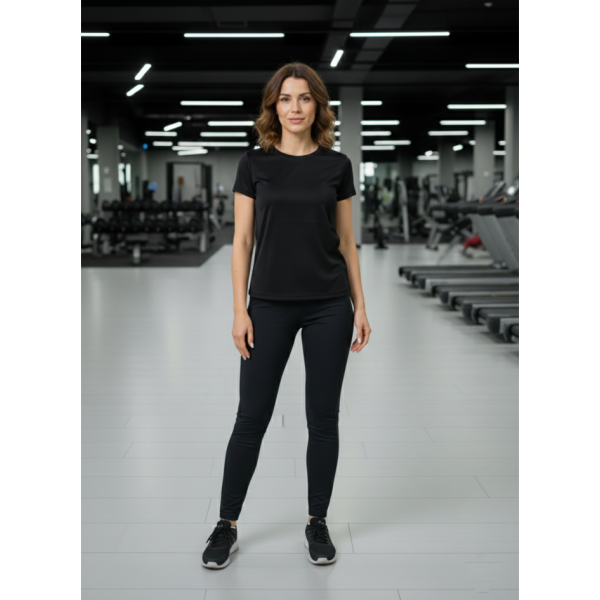 8900-1 чорна жіноча футболка (турецький бавовна, 4 од., розміри норма: S. M. L. XL)