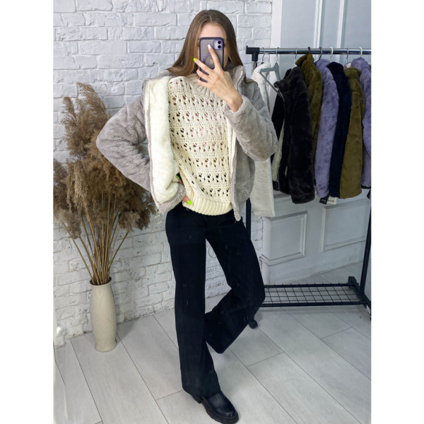 0220-99 # микс цветов женская шубка без капюшона (еко-мех, 5 ед, размеры на бирках 4XL, соответствуют норме-полубаталу: M-L) выдача на следующий день