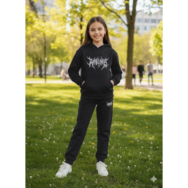 7421-6 антрацит подростковый спортивный костюм (YOLA, трехнитка, флис, на 8-11 лет, 5 ед. размеры подросток: 128. 134. 140. 146. 152)