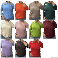 25234-99 * мікс забарвлень жіночий светр (бавовна, кашемір, 6 од. універсальний батальний розмір: 52-58) видача наступного дня