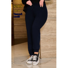 52705-2 * темно-сині жіночі спортивні штани (турецька двонитка, 5 од. розміри батал: 50. 52. 54. 56. 58) видача наступного дня