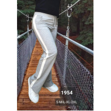 1954-6 * світло-сірі жіночі спортивні штани (турецька двонитка, 5 од. розміри норма: S. M. L. XL. 2XL) видача наступного дня