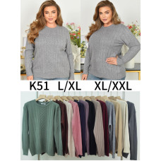 0051* мікс квітів жіночий светр (10 од., розміри напівбатал: L-2XL) видача наступного дня