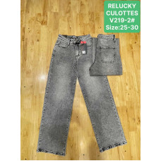 0219-2# сірі жіночі джинси кюлоти (Relucky, 6 од., розміри норма: 25-30) видача наступного дня