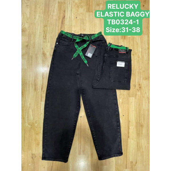 0324-1# чорні жіночі джинси баггі (6 од., розміри батал: 31-38) видача наступного дня