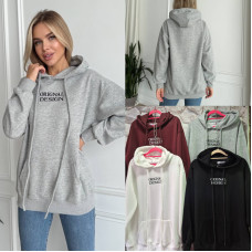 0438-99* мікс кольорів жіночий худі, тринитка (5 од., розміри норма: 42-50 оверсайз) видача наступного дня