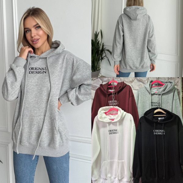 0438-99* мікс кольорів жіночий худі, тринитка (5 од., розміри норма: 42-50 оверсайз) видача наступного дня