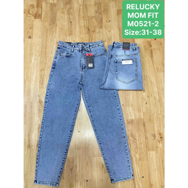 0521-2# блакитні жіночі джинси мом (Relucky, 6 од., розміри батал: 31-38) видача наступного дня