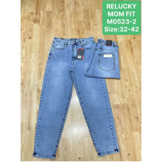 0523-2# блакитні жіночі джинси мом (Relucky, 6 од., розміри батал: 32-42) видача наступного дня