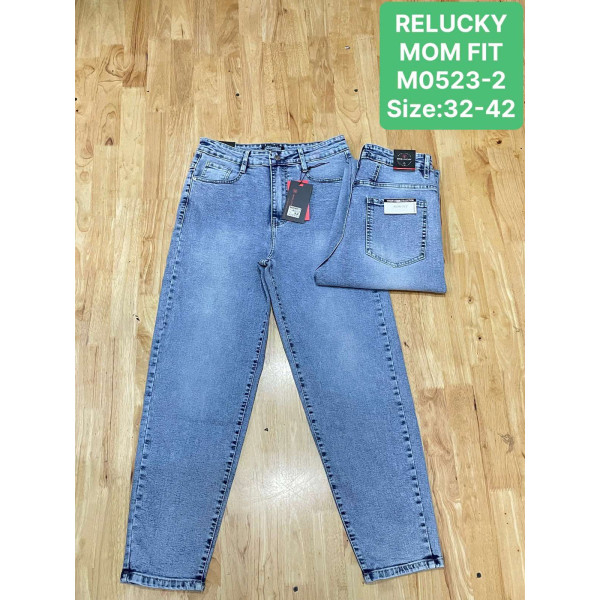 0523-2# блакитні жіночі джинси мом (Relucky, 6 од., розміри батал: 32-42) видача наступного дня