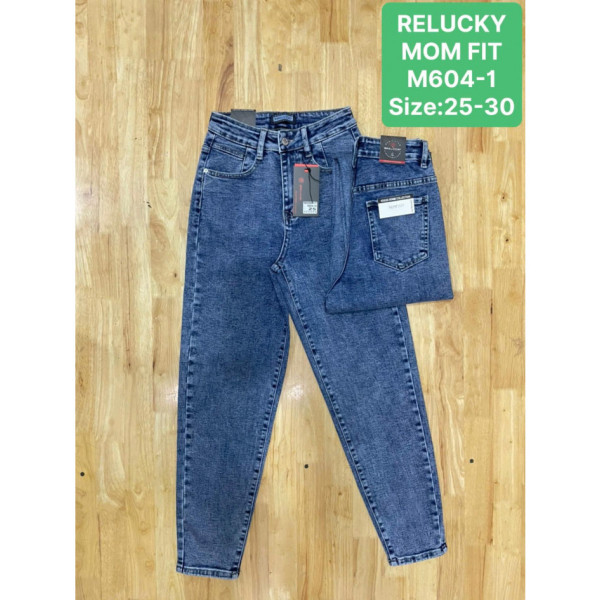 0604# сині жіночі джинси мом (6 од., розміри норма: 25-30) видача наступного дня