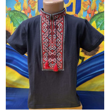 14203-2 * темно-синя футболка-вишиванка на хлопчика (4 од. розміри дитячі: 6. 8. 10. 12) видача наступного дня