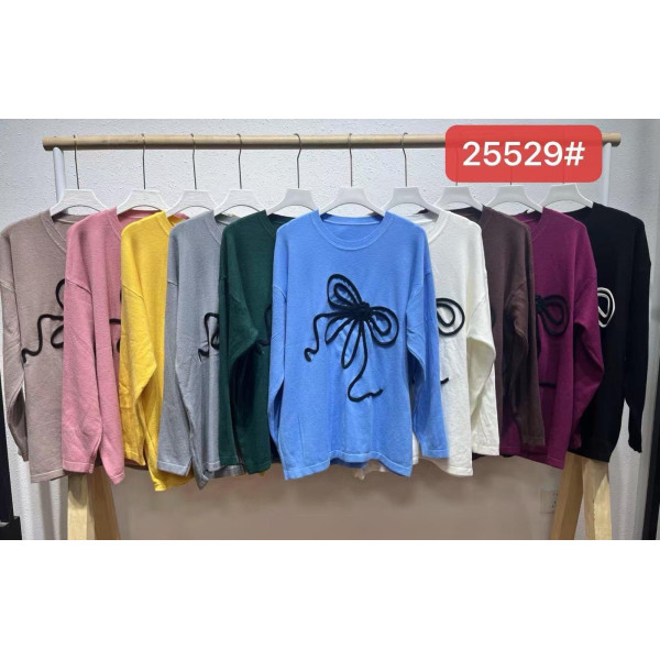 25529 # мікс кольорів жіночий светр (кашемір, 6 од., розміри напівбатал: 48/54) видача наступного дня