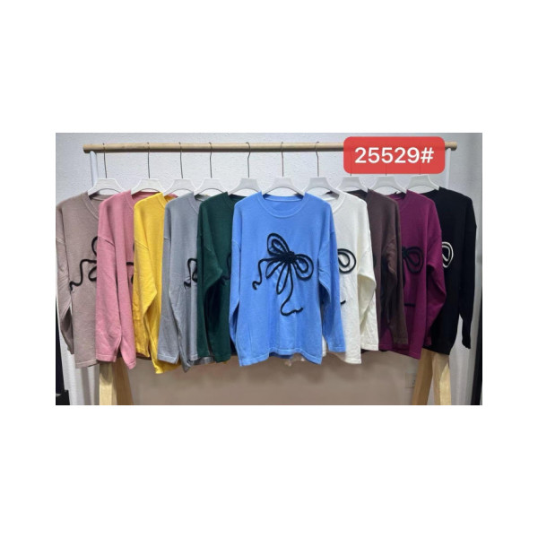 25529 # мікс кольорів жіночий светр (кашемір, 6 од., розміри напівбатал: 48/54) видача наступного дня