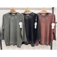 412660* мікс квітів жіночий кашеміровий светр (10 од., розміри батал: 54 універсальний) видача наступного дня