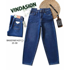 6014# сині жіночі джинси баггі (Vindasion, 6 од., розміри норма: 25-30) видача наступного дня