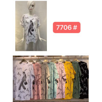 7706# мікс кольорів жіноча футболка (12 од., розміри батал: 56-58) видача наступного дня