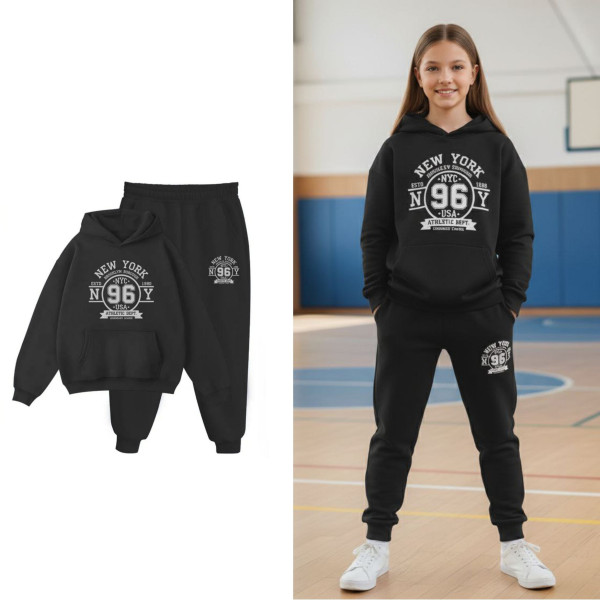 7422-6 антрацит подростковый спортивный костюм (YOLA, трехнитка, флис, на 8-11 лет, 5 ед. размеры подросток: 128. 134. 140. 146. 152)