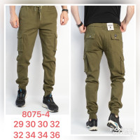 8075-4* хаки мужские брюки карго (RTROOSS, стрейч, 8 ед, размеры норма: 29-36) выдача на следующий день