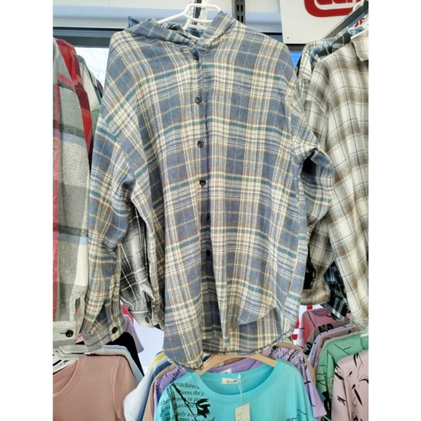 7751# вибір кольору жіноча сорочка з капюшоном JJF (4 од., розміри напівбатал: 3XL-6XL) видача наступного дня