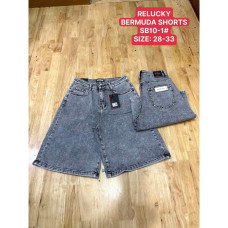 0010-1# сірі жіночі джинсові шорти relucky (стрейч-коттон, 6 од., розміри напівбатал: 28-33) видача наступного дня Шорти